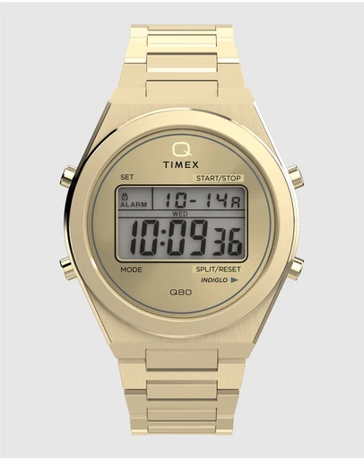 TIMEX - Q Timex® Q80 Continental 39mm Stainless Steel Bracelet Watch