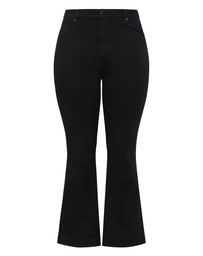 City Chic - Plus size Asha Fit Jasmin Regular Flare Leg Jean - black