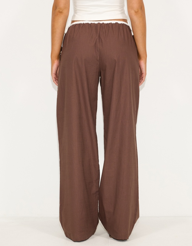 Dazie - Selene Low Rise Pants With Tie Sides