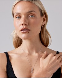 Michael Hill - Knot Half Hoop Stud Earrings in Sterling Silver
