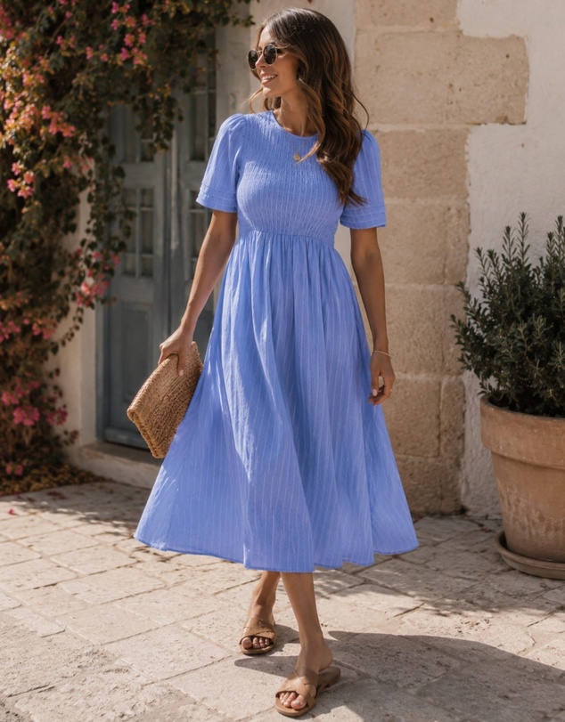 Esther & Co - Iolana Dress - Cornflower