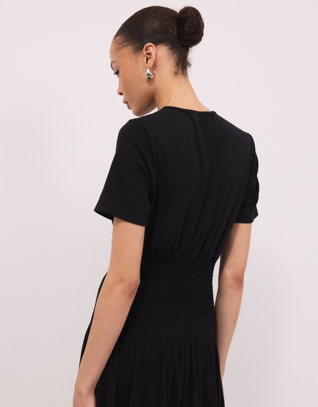 Calli - Leni Shirred T-Shirt Maxi Dress