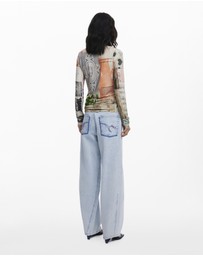 Desigual - Collage ruched T-shirt