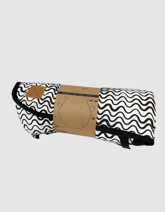 Mog & Bone - Dog Car Seat Cover- Black Wave