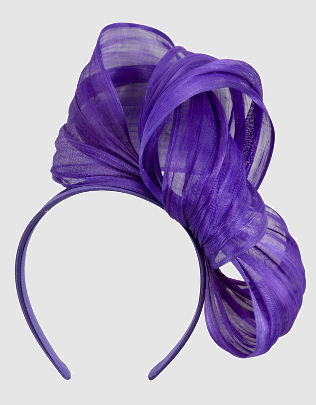 Fillies Collection - Bespoke Purple Bow Racing Fascinator