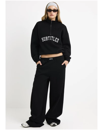Subtitled - Athletic Wide Leg Fleece Pants