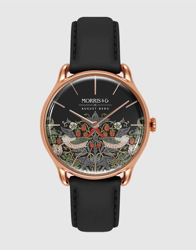 August Berg - Simply Strawberry Thief Cochineal Black