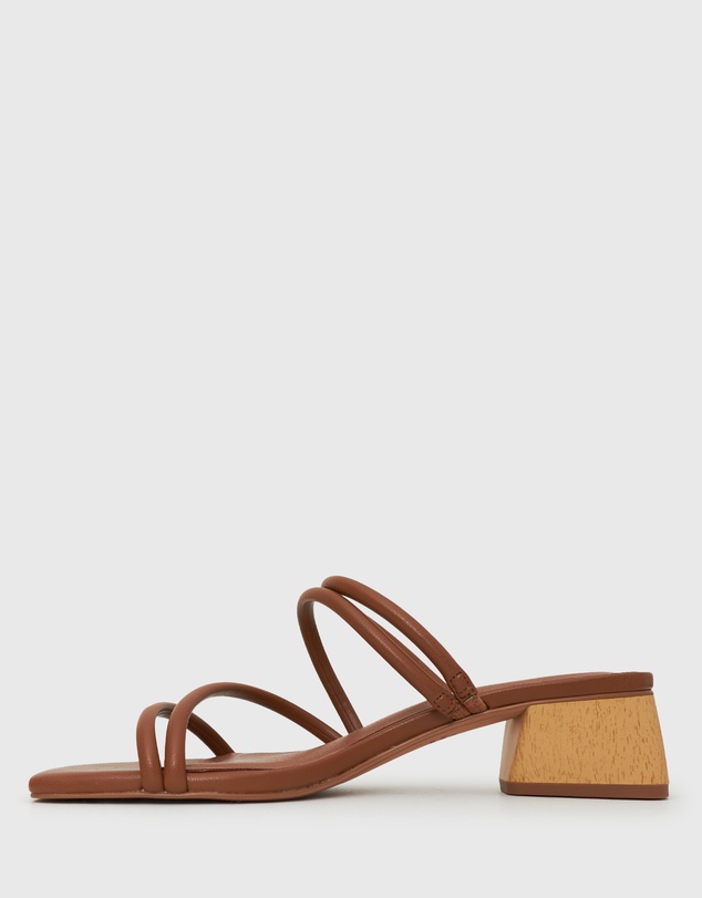 Betts - Hallie Low Wooden Block Heel Mules