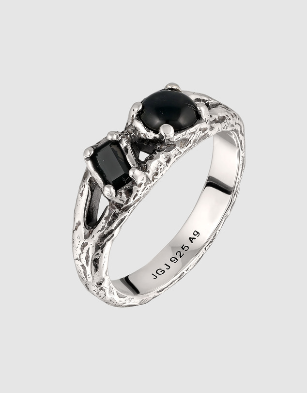 Haze & Glory - ICONIC EXCLUSIVE - Cracked Tiger's Eye Ring in Oxidised 925 Silver