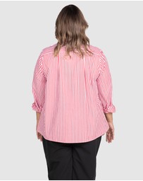 Love Your Wardrobe - Ella Stripe Button-Up Shirt