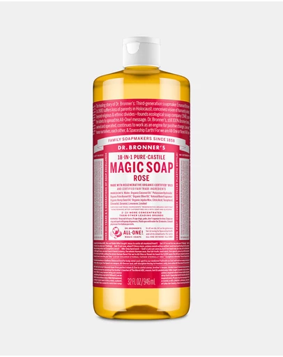 Dr Bronner's - Pure Liquid Castile Soap Rose 946ml