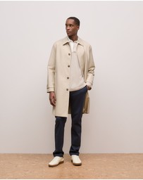 Trenery - Jersey Cotton Monogram Rugby in Oat Marle