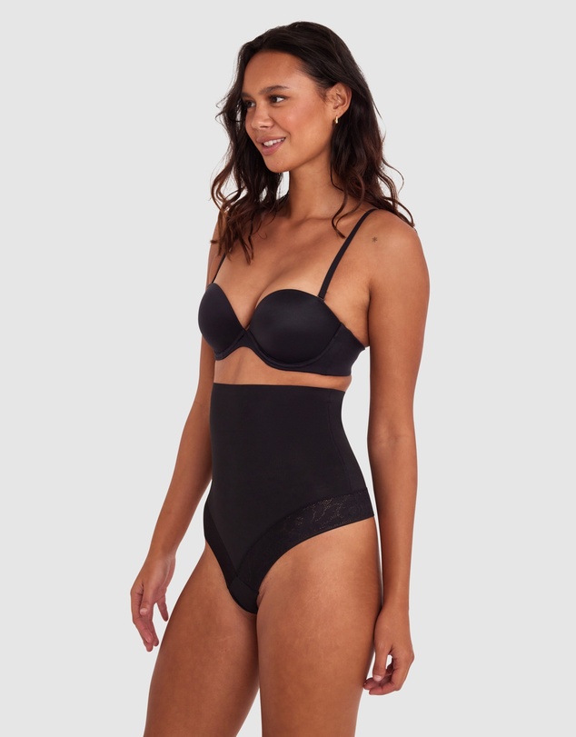 Bras N Things - Luxe Solutions Control High Waisted V String - Black