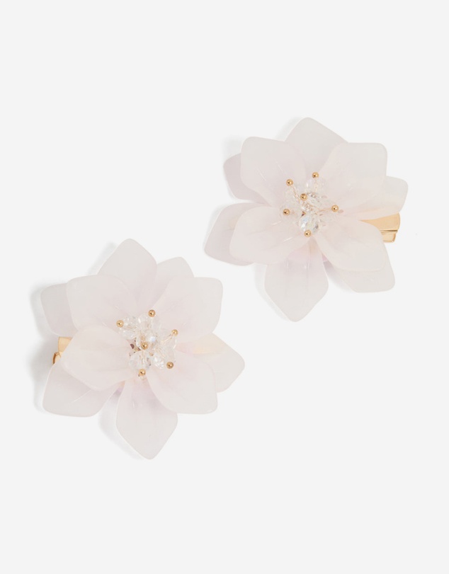 Lovisa - Gold Frosted Flower Hair Clips 2-Pack