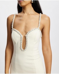 Romance by Honey and Beau - Gisella Pearl Detail Midi Dress