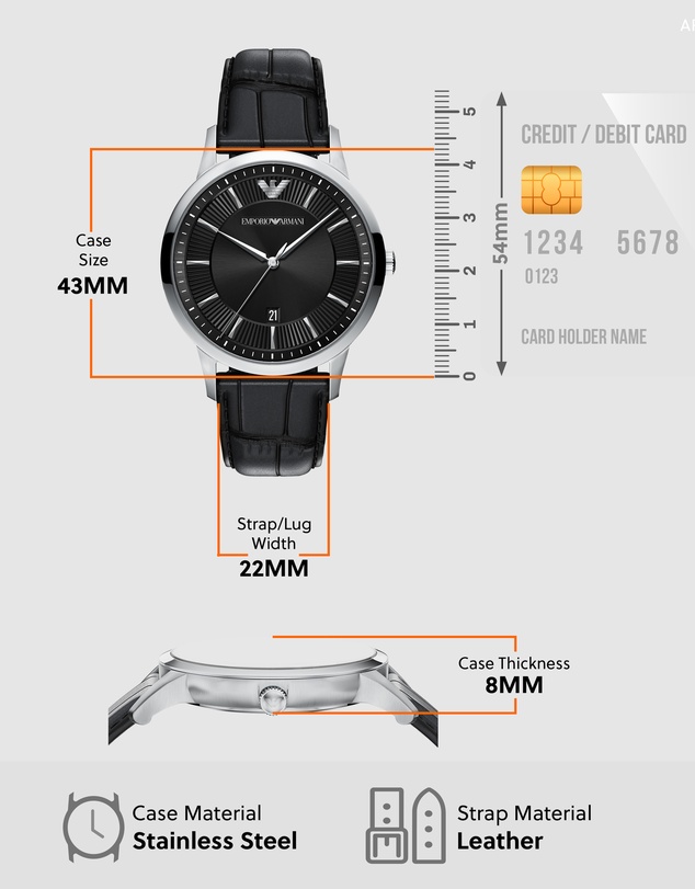 Emporio Armani - Black Analogue Watch