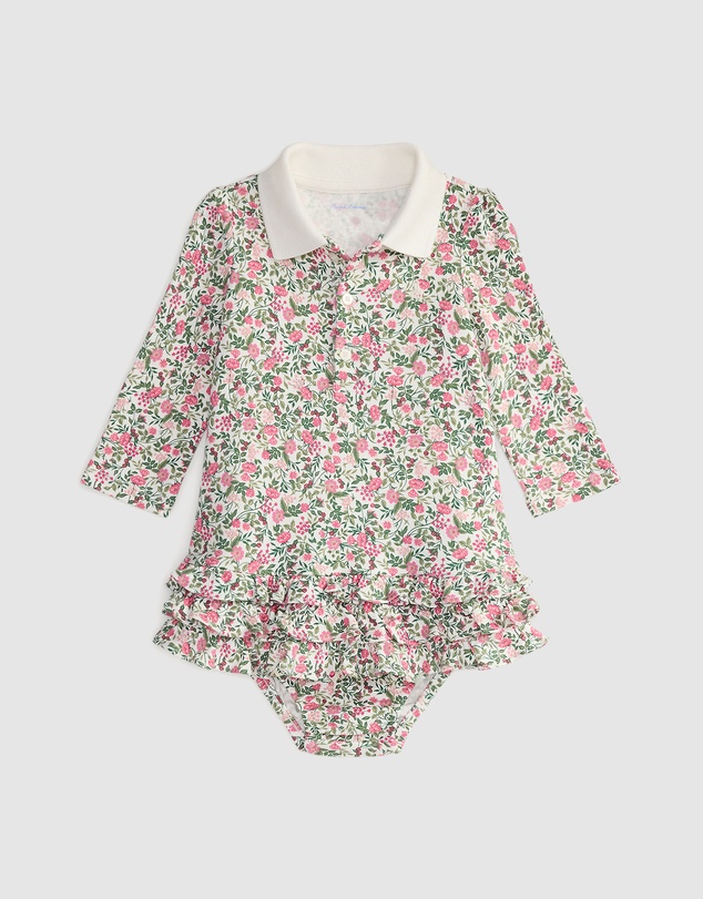 Polo Ralph Lauren - Floral Soft Cotton Polo Dress & Bloomers - Babies