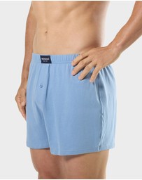 Mitch Dowd - Mens Cotton Knit Boxer Shorts 3 Pack - Multi