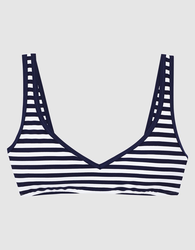 Polo Ralph Lauren - Pique Stripe Wide Strap Padded Bikini Top