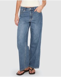 Thrills - Billie Low Rise Baggy Embro Jeans