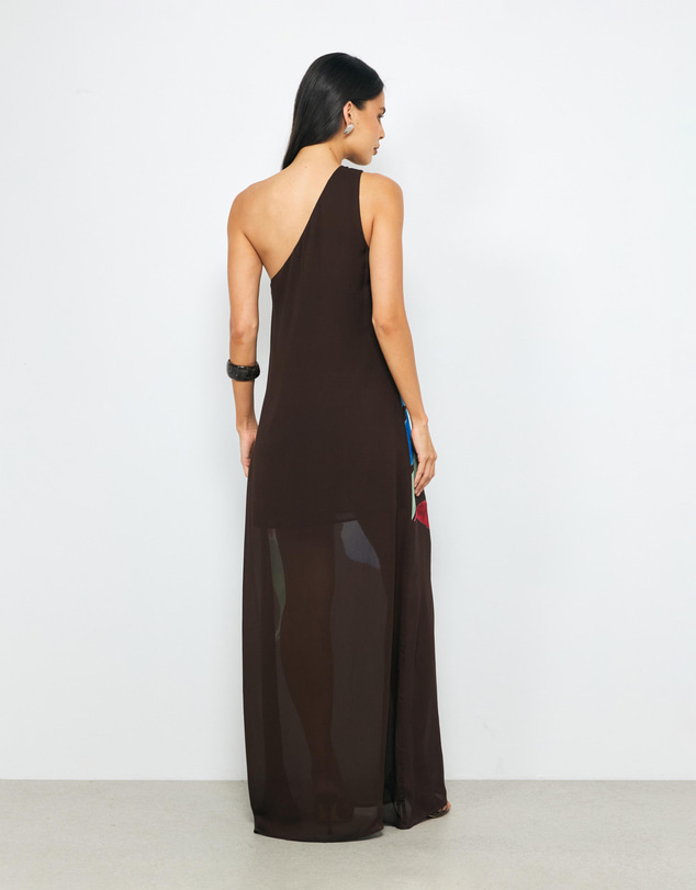 AERE - Isla One Shoulder Maxi Dress