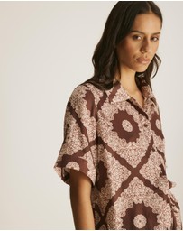Atmos&Here - Chantilly Printed Satin Shirt