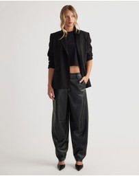 Decjuba - Natalie Polyurethane Barrel Pants