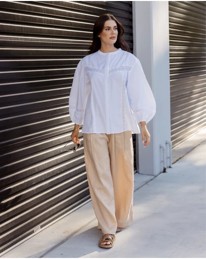 ALEXANDRA - Everett Blouse White