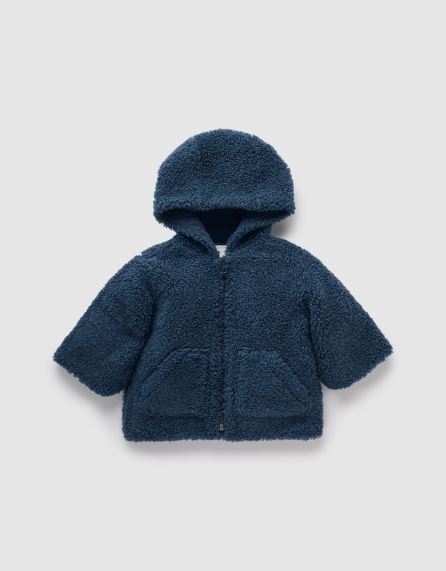 Purebaby - Shearling Hooded Jacket-Kids-Babies
