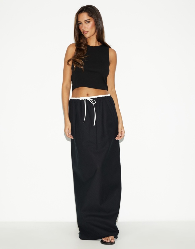Dazie - Lido Contrast Midi Skirt
