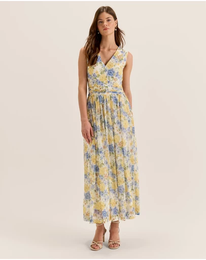 Review - Elba Floral Mesh Maxi Dress
