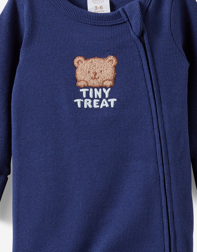 Cotton On Kids - Growie Long Sleeve Zip Romper