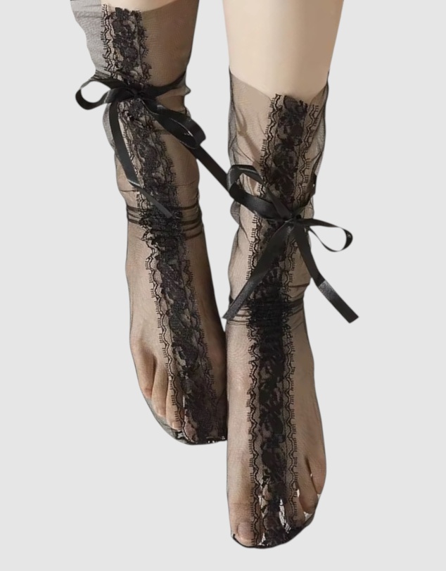 High Heel Jungle - Lace Wrap Tulle Socks