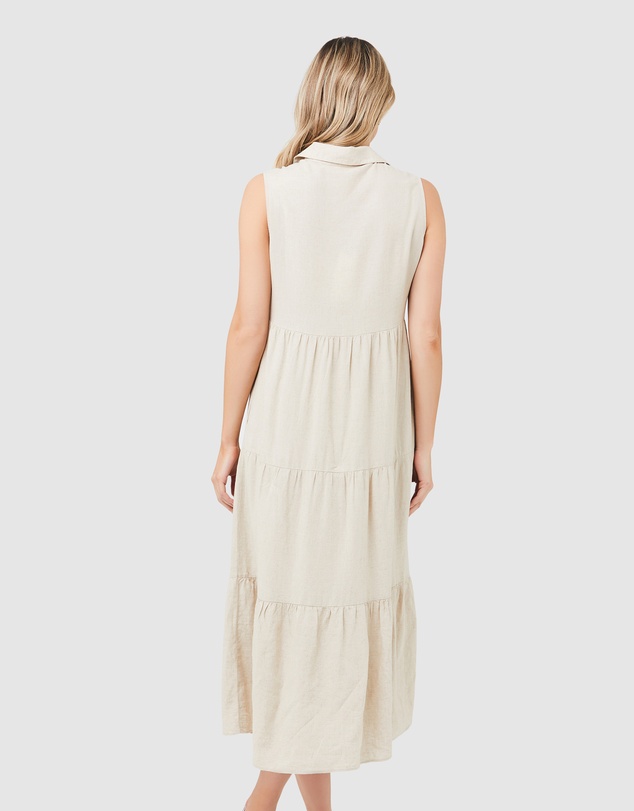 Ripe Maternity - Tracy Tiered Linen Dress