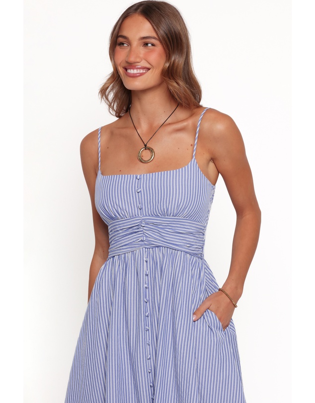 Petal & Pup - Jilara Midi Dress - Blue Stripe