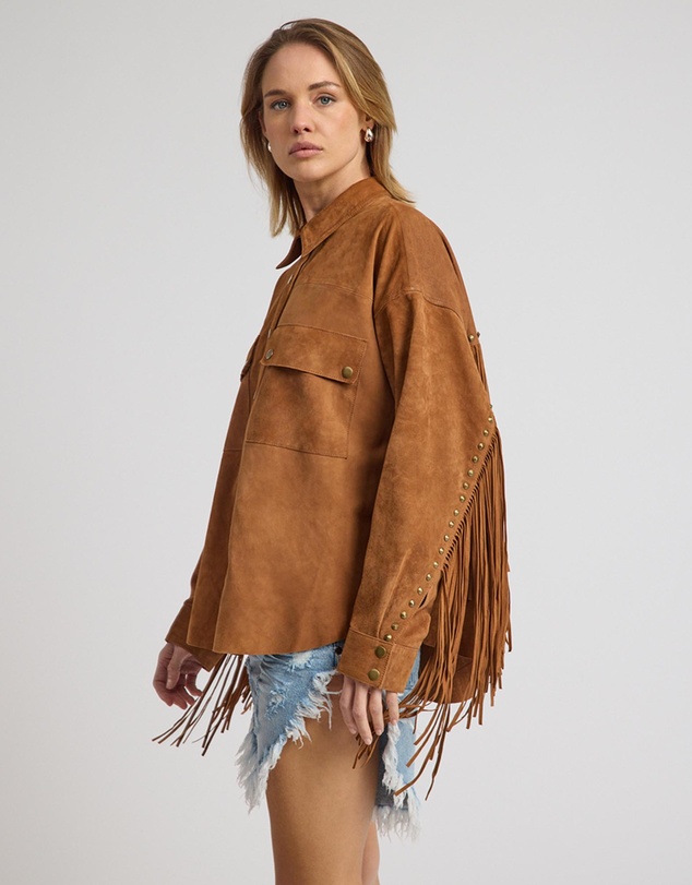 ONE TEASPOON - Daria Fringed Suede Jacket