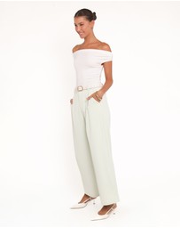 Petal & Pup - Lia Wide Leg Pant - Sage Green