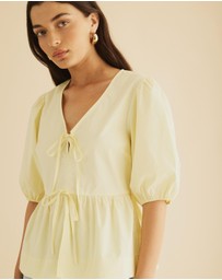 Atmos&Here - Indee Cotton Bow Shirt