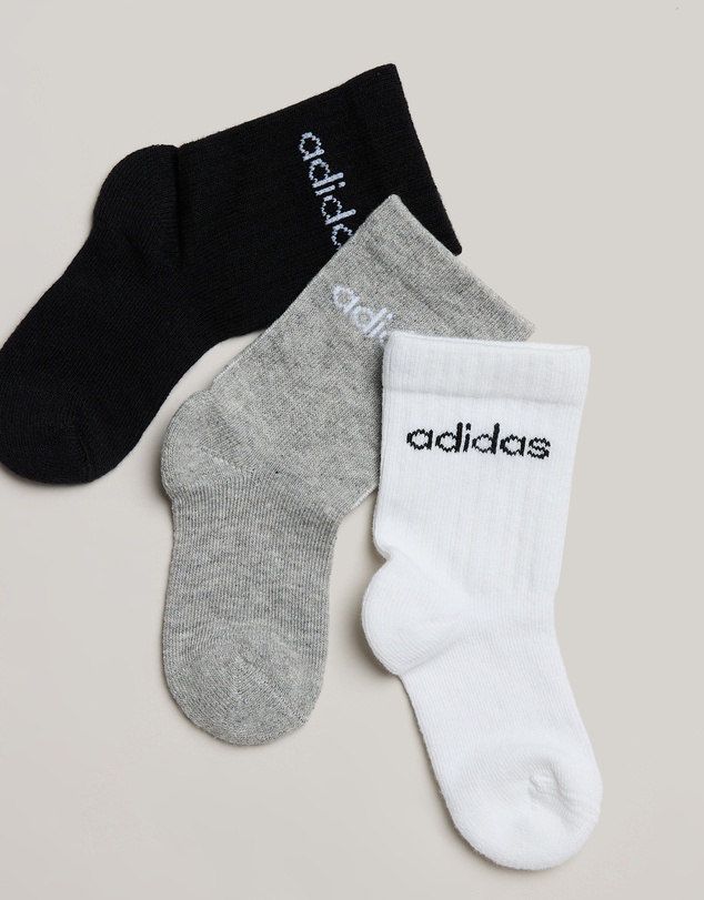 adidas Performance - 3-Pack Linear Crew Socks - Kids