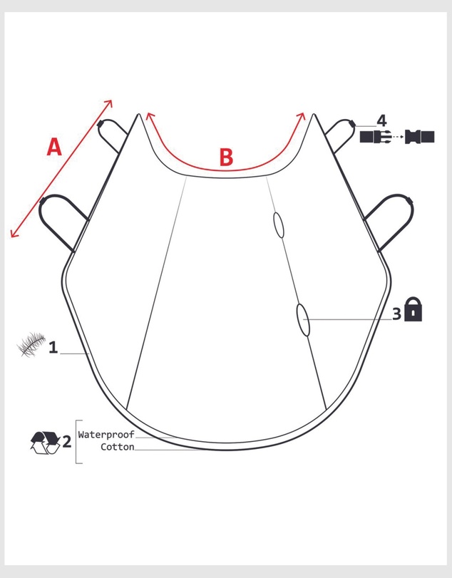 Mog & Bone - Car Seat Cover - Black Metallic Cross