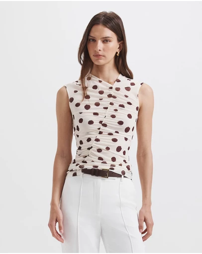 SABA - Dolcetto Rouched Mesh Top