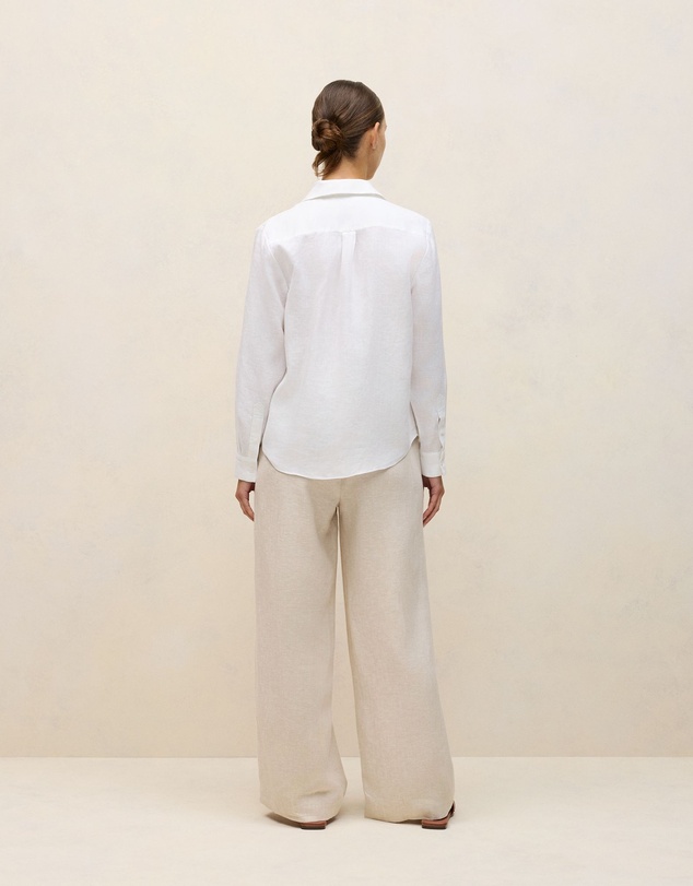 Trenery - Linen Classic Shirt in White