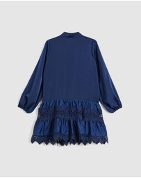 Bardot Junior - Anie Satin Shirt Dress - Kids-Teens