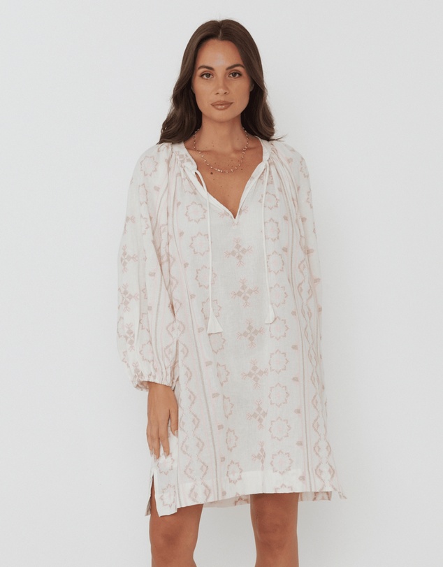 ALEXANDRA - Twill Dress Ivory