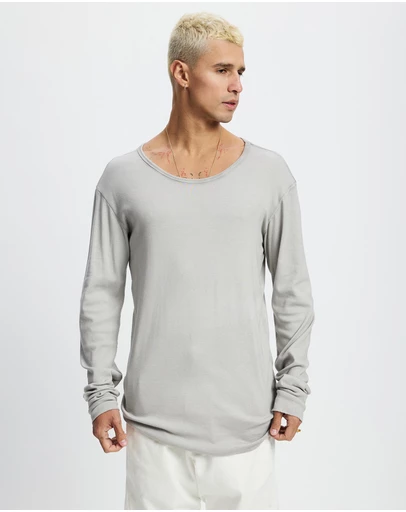 Surrounded By Ghosts - The Gypsum Slim Rib Knit Long Sleeve T-Shirt