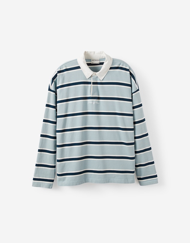Cotton On - Box Fit Rugby Polo