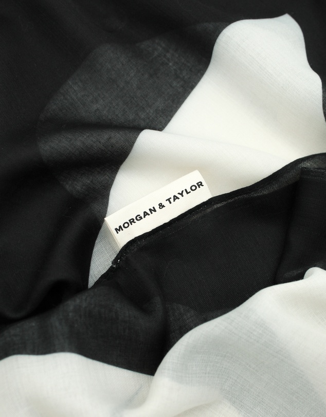 Morgan & Taylor - Primavera Beach Sarong in Black and White