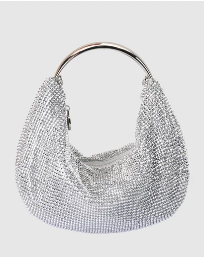 Olga Berg - Pixie Crystal Mesh Bag