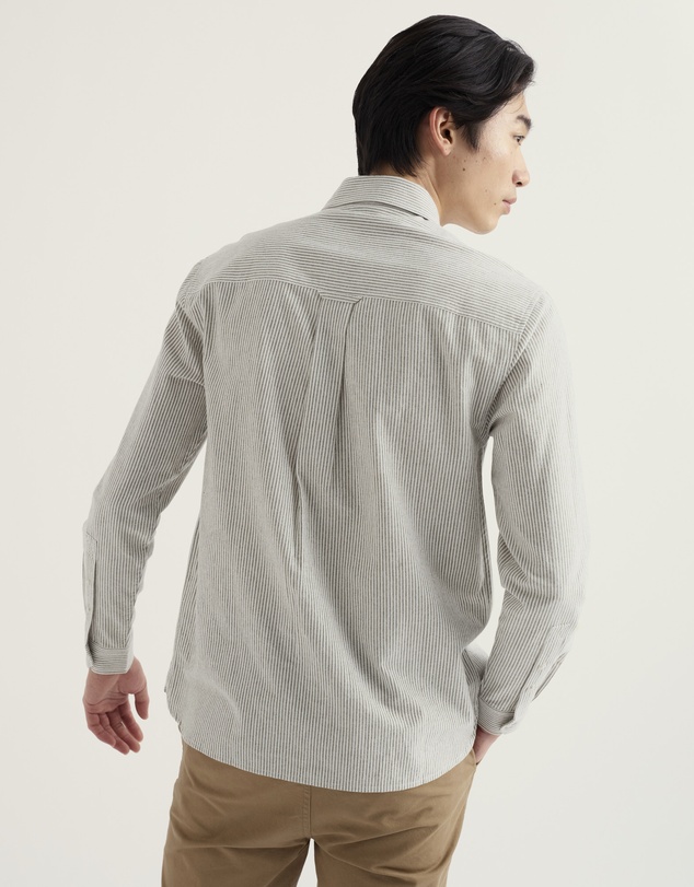 Seasalt - Seasalt Cornwall Green Men's Jenken Striped Shirt