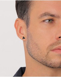 Kuzzoi - ICONIC EXCLUSIVE - Earrings Triangle Matt in 925 Sterling Silver Oxidized